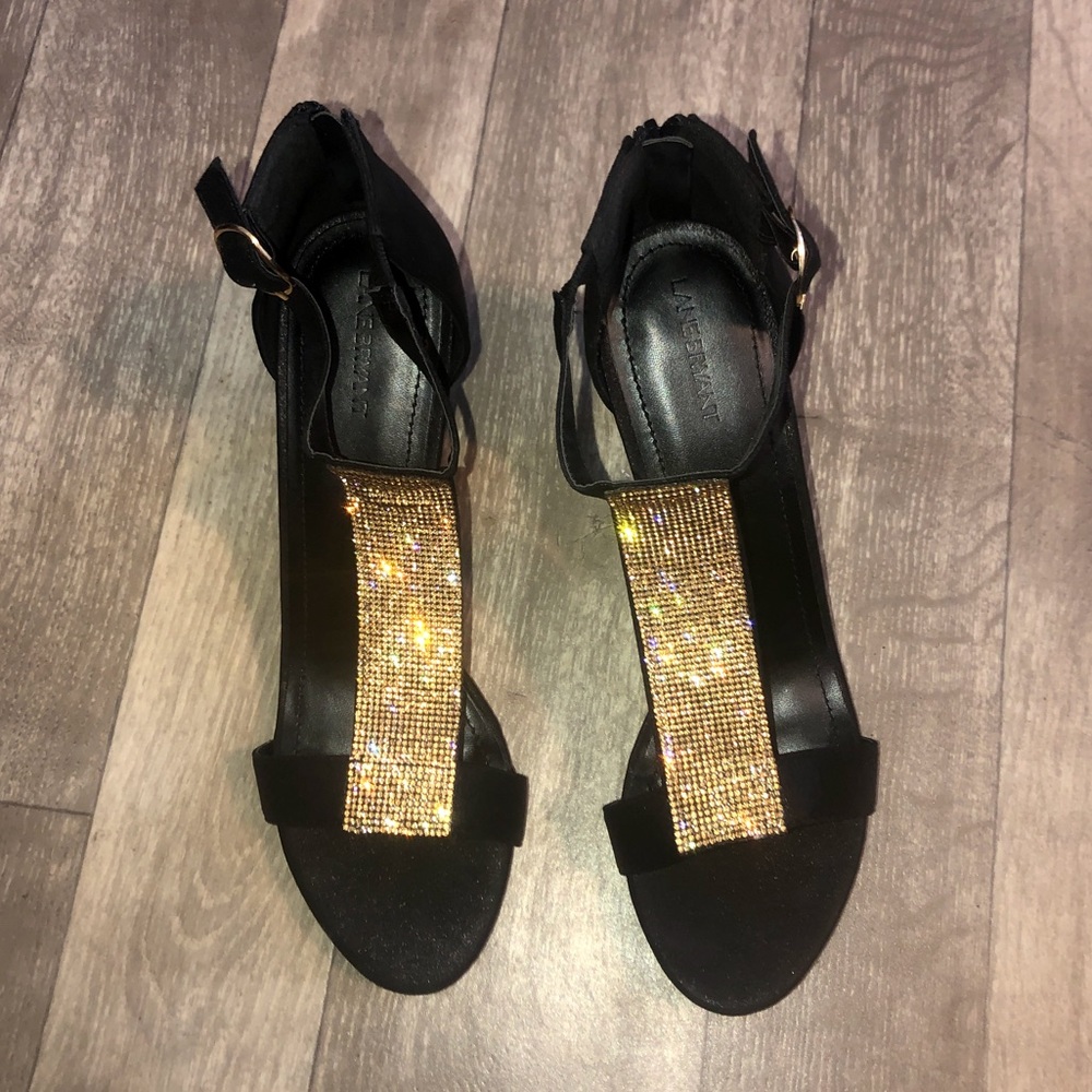 sparkly black heels